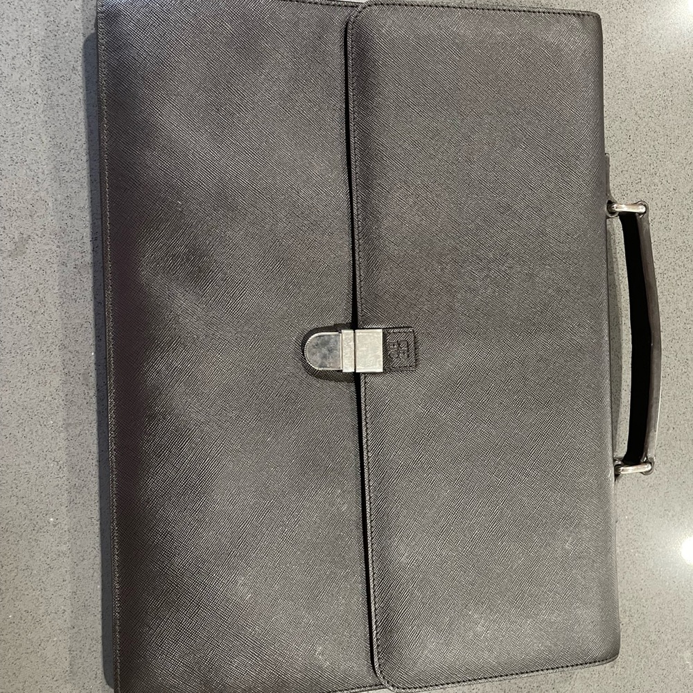 CH Carolina Herrera Chocolate Brown laptop bag